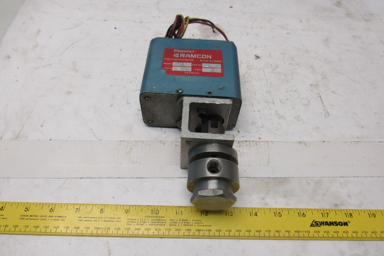 Pennwalt Ramcon 8BR-3 115V Actuator W/4 Port Ball Valve 1/4″ NPT