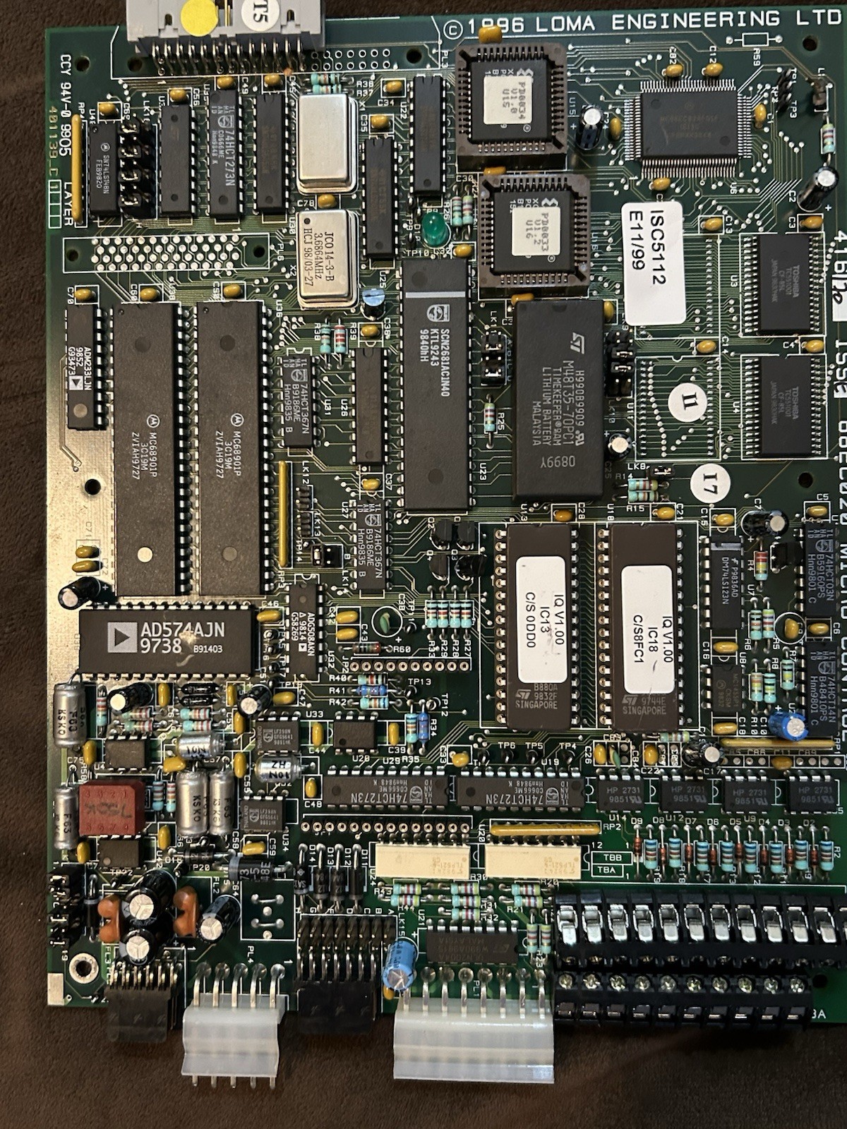 LOMA ENGINEERING 68EC020 MICRO CONTROL BOARD 416170 ISSE