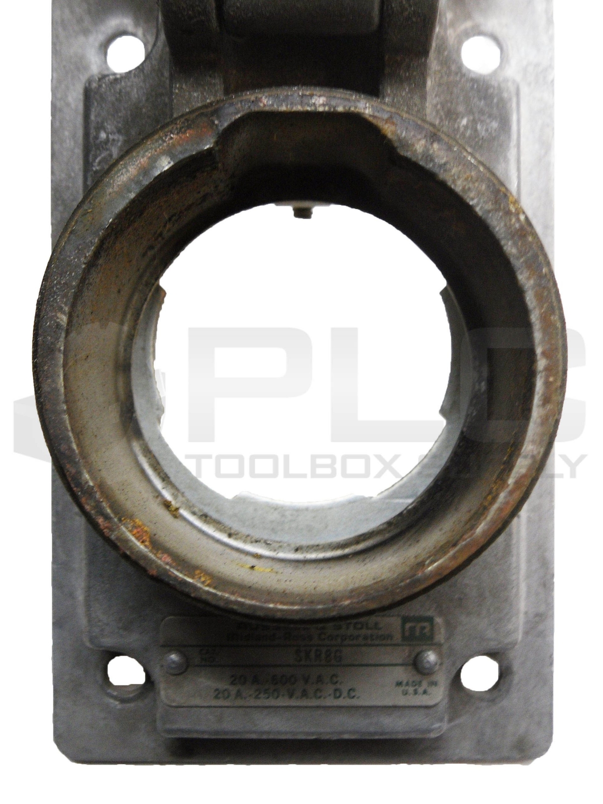 RUSSELL & STOLL SKR8G MULTI PIN RECEPTACLE 20A 600VAC 250V AC/DC CASE ONLY