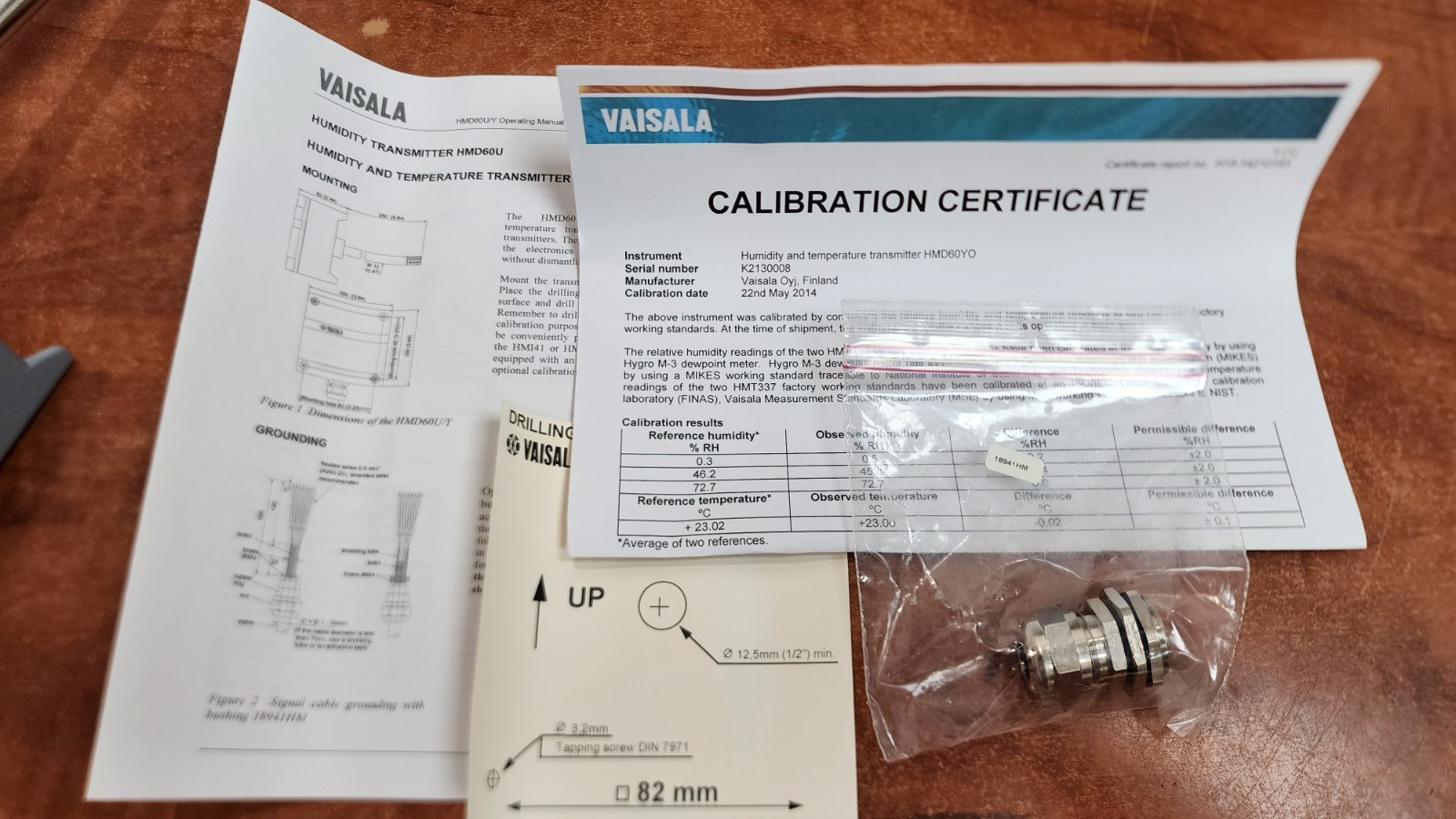 VAISALA HMD60YO HUMIDITY & TEMPERATURE TRANSMITTER NOS *PI