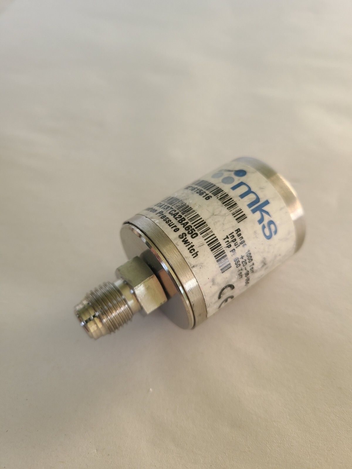 MKS Baratron Pressure Switch, Range 1000 Torr, Input +20-30VDC, 51A13TCA2BA650