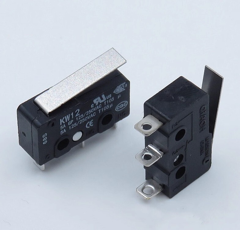 1pc QIAOH 3pins silver contact KW12-B stroke limit micro switch with handle