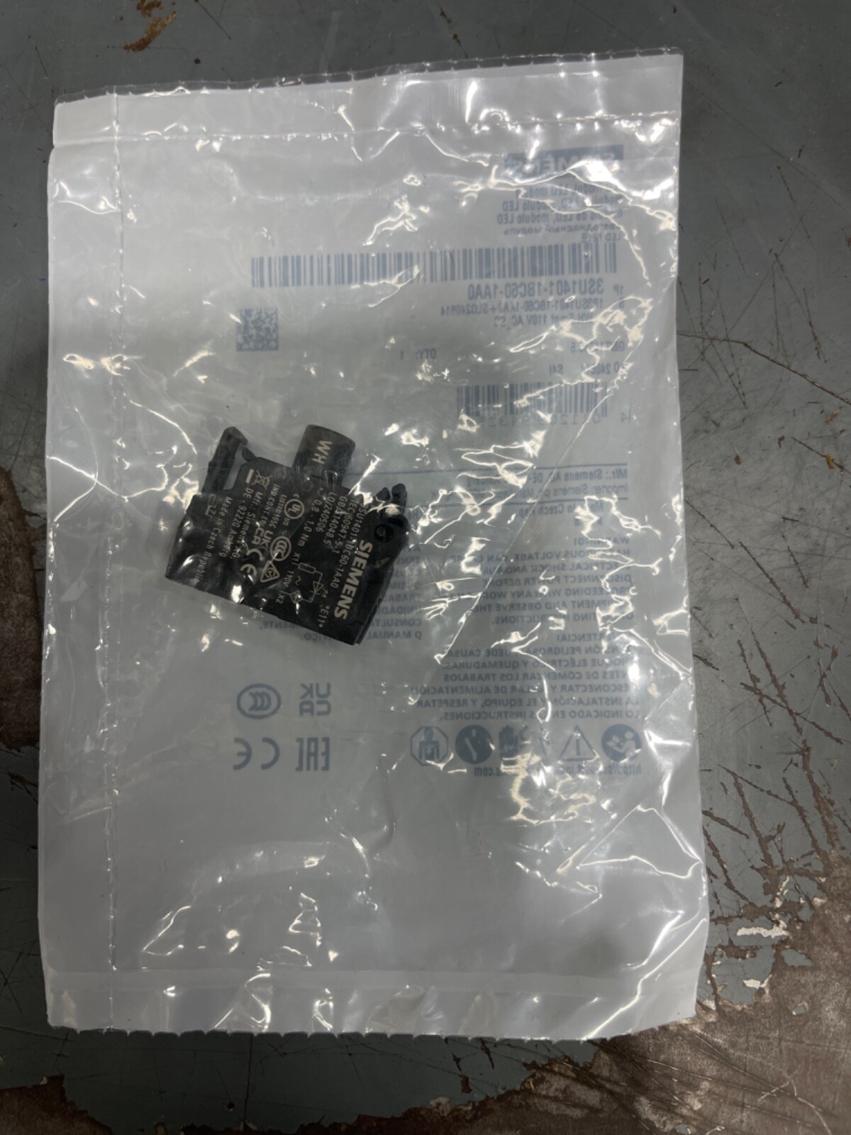 Siemens 3Su1401-1Bc60-1Aa0 Lamp Module W/Bulb,White,Led,Plastic