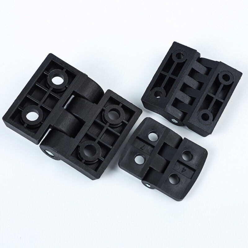 2Pcs 65mm X 65mm Cabinet Door Plastic Ball Bearing Hinge Black
