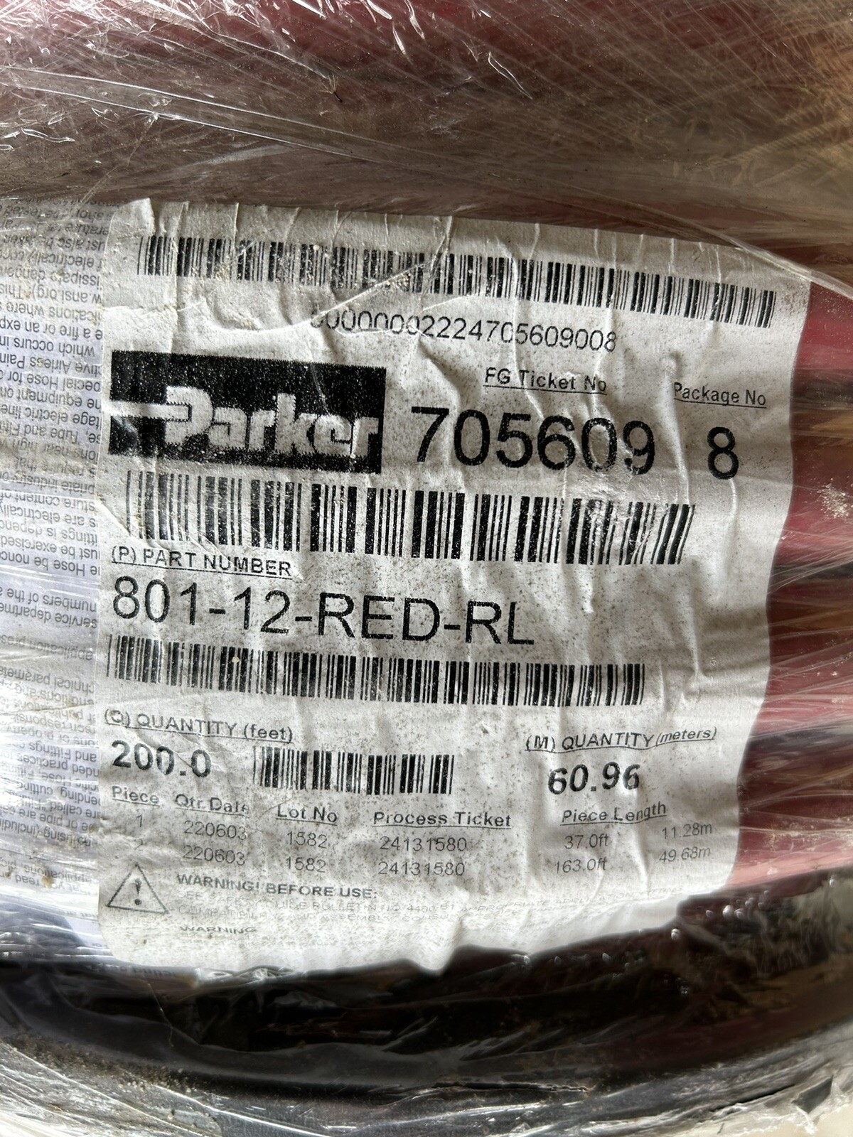 801-RED-RL Push-Lok Plus Multipurpose Hose 3/4 ID Single Braid Synthetic 300 PSI