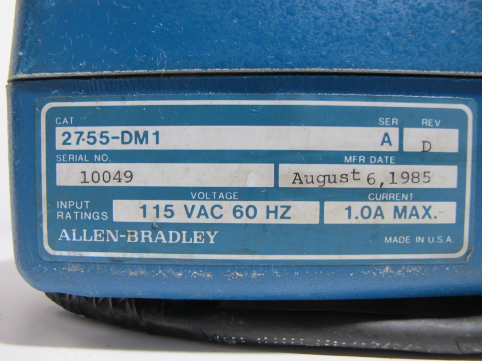 Allen Bradley Decoder 2755-DM1 Series A Revision D AB 2755CM1 120 VAC 1.0 Amp A