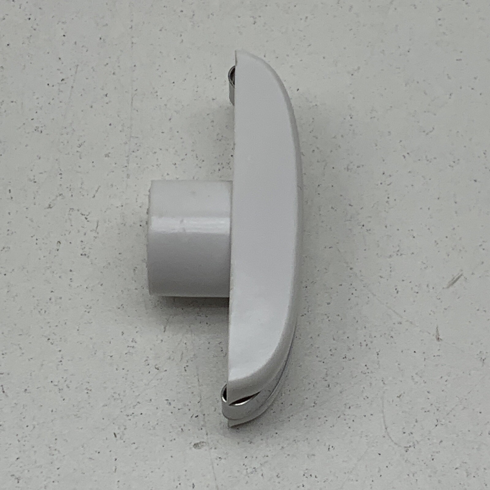 Vintage Appliance Oven Range Heater Thin White/Silver Trim Handle Knob 5/16″ Peg