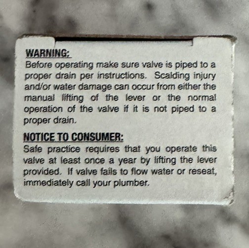 HTP 7250P-080 3/4″ Pressure Relief Valve 30 PSI M335M2-030