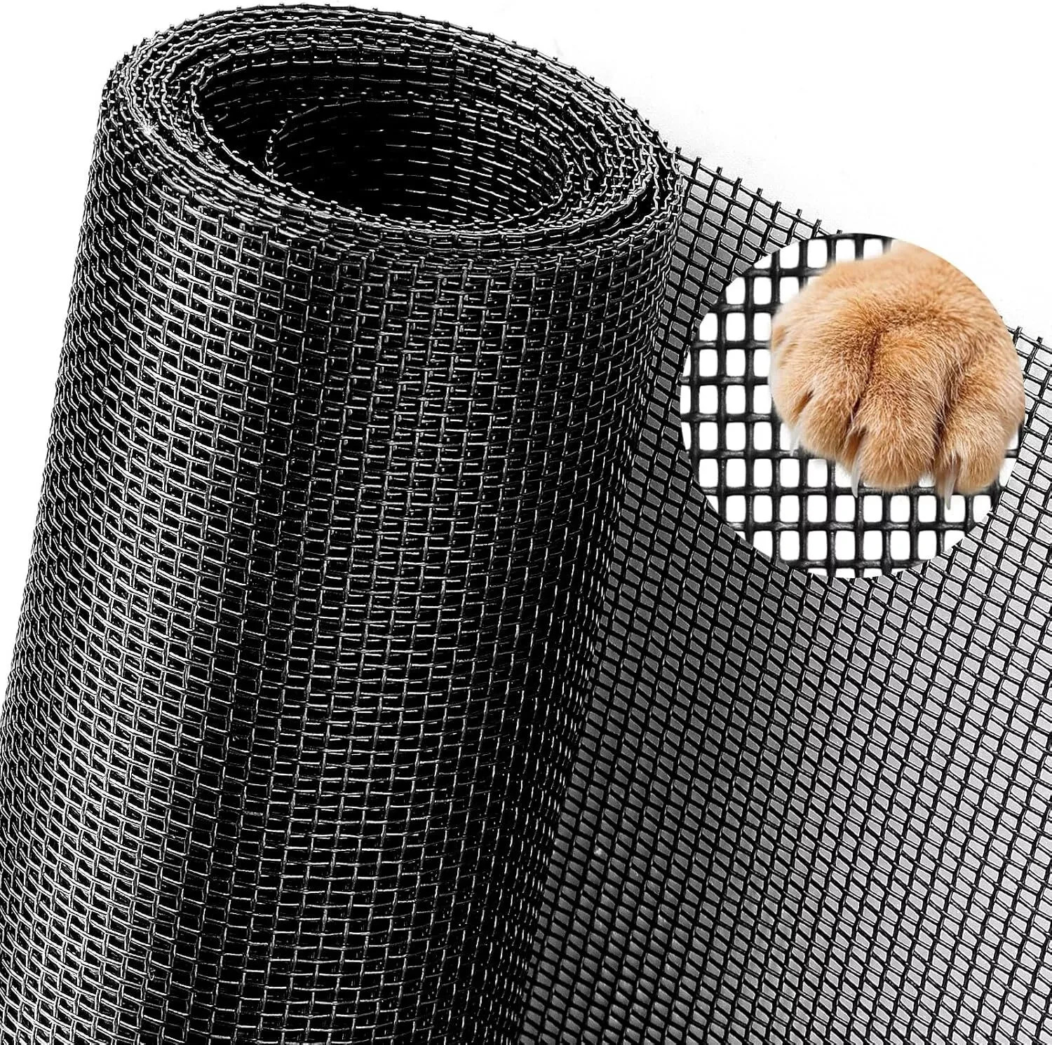Pet Proof Window Screen Replacement 48″x100″ Adjustable Thicken Charcoal…