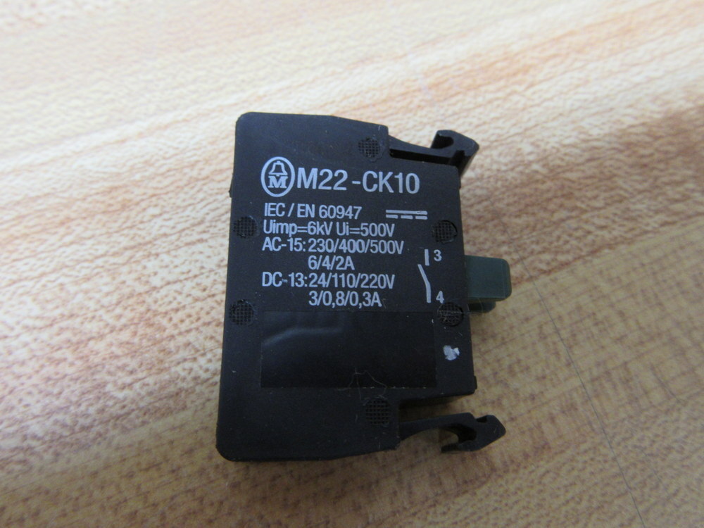 Moeller Klockner M22-CK10 Eaton Contact Block M22CK10 (Pack of 3)