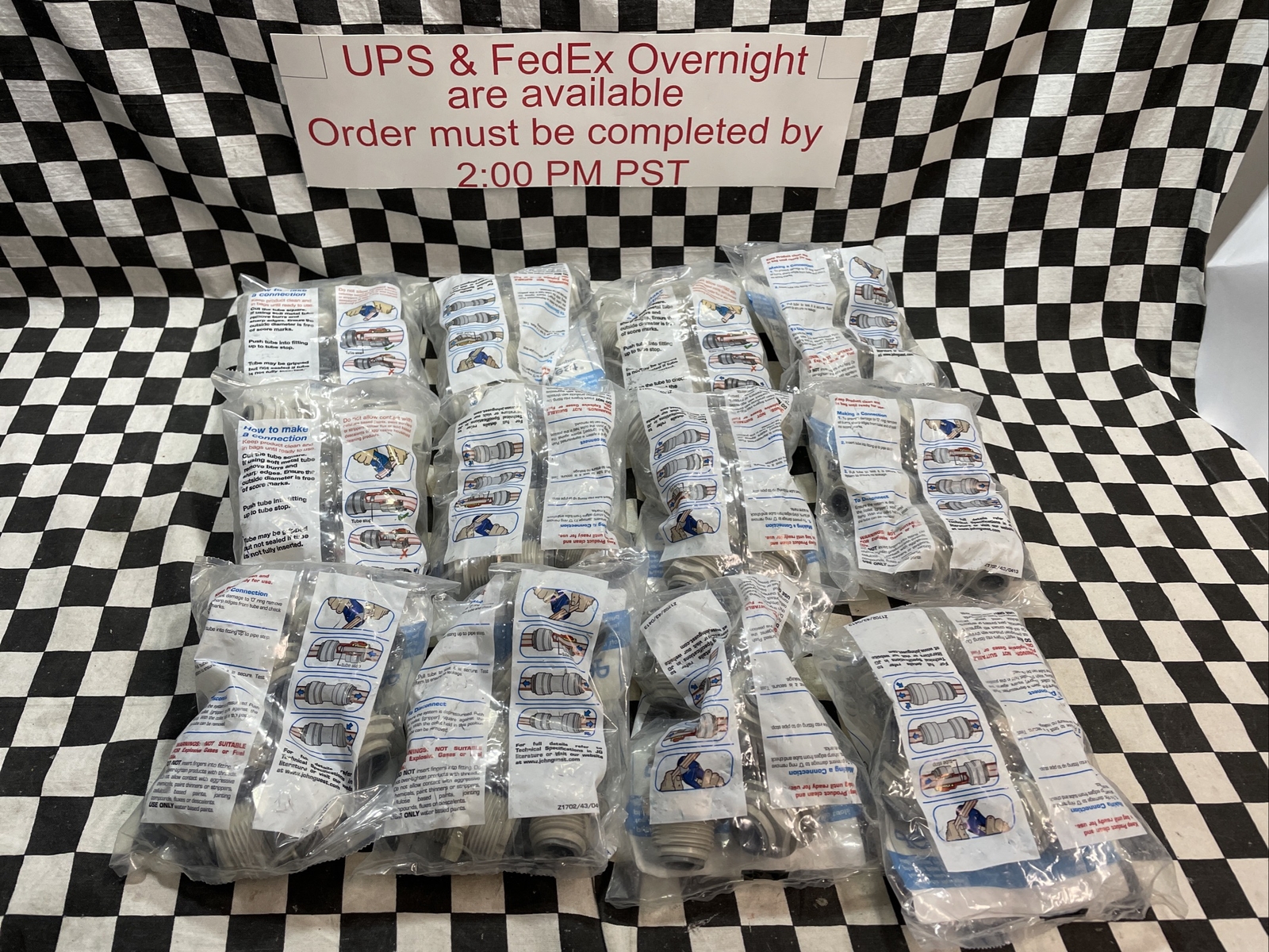 JOHN GUEST PI1216S, BULKHEAD UNION 1/2″, Lot of 60, SHIPSAMEDAY