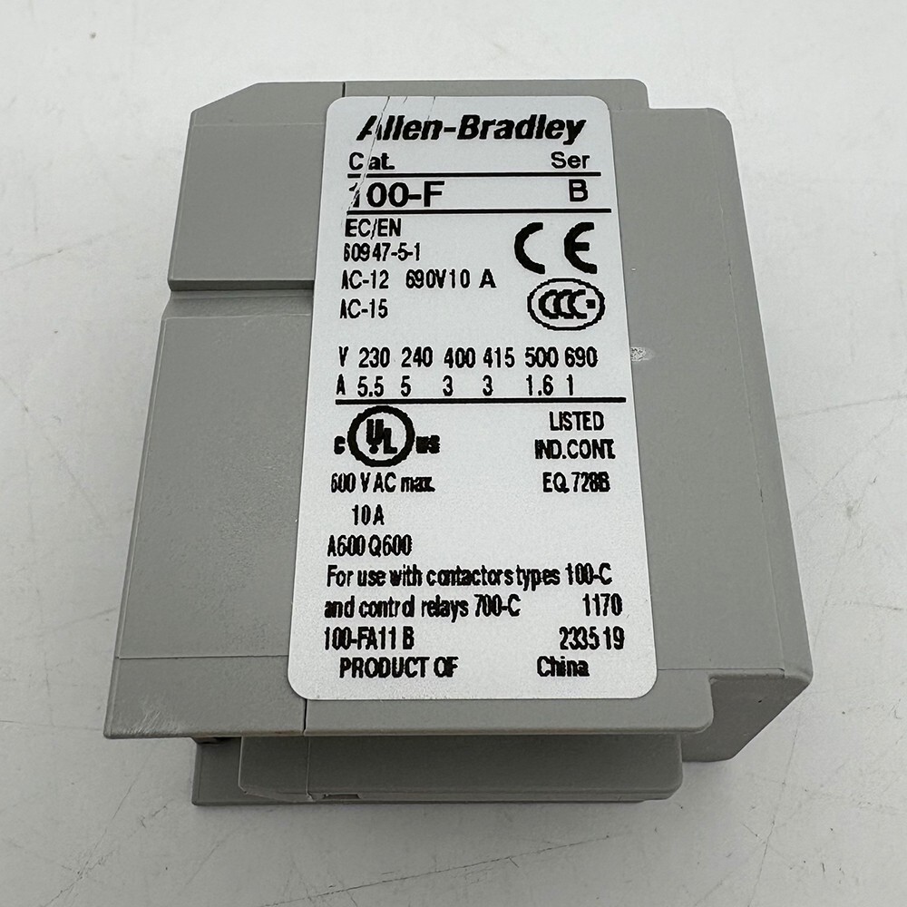 100-FA11 New Auxiliary Contact 1 NO And 1 NC for use with 100-C all 100FA11