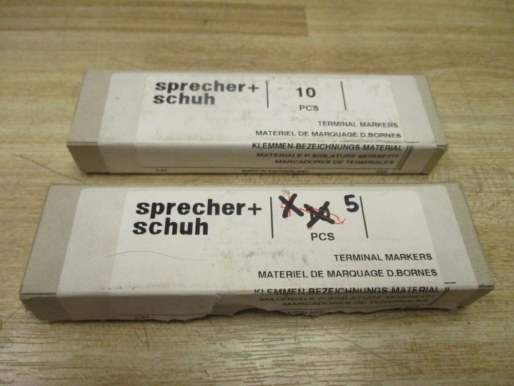 Sprecher+Schuh V7-MP-5 Terminal Marker Cards V7MP5 (Pack of 15)