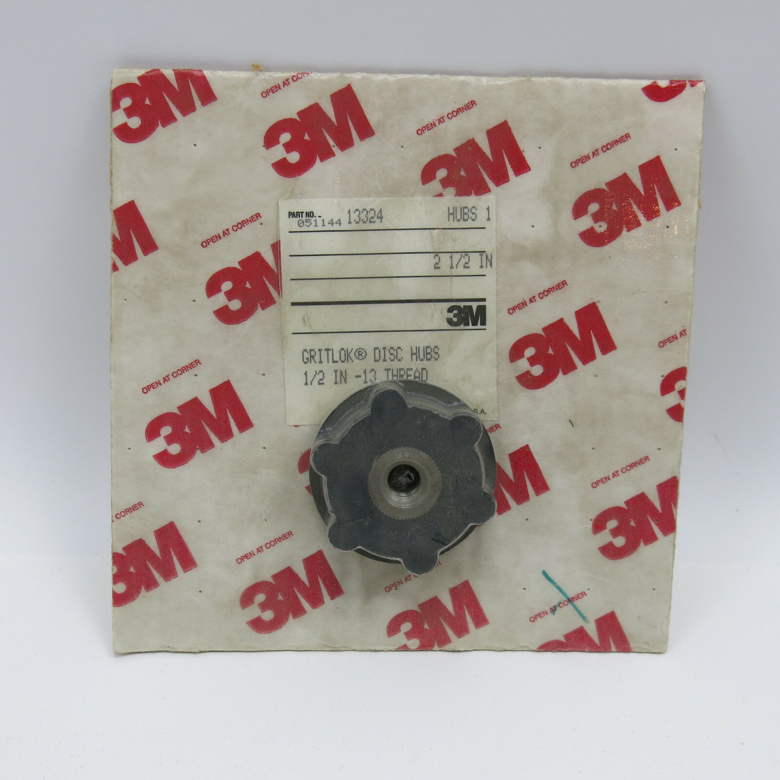 3M Gritlok Abrasive Disc Hub 2 1/2″ 1/2″ -13 Threaded for Sanders OEM