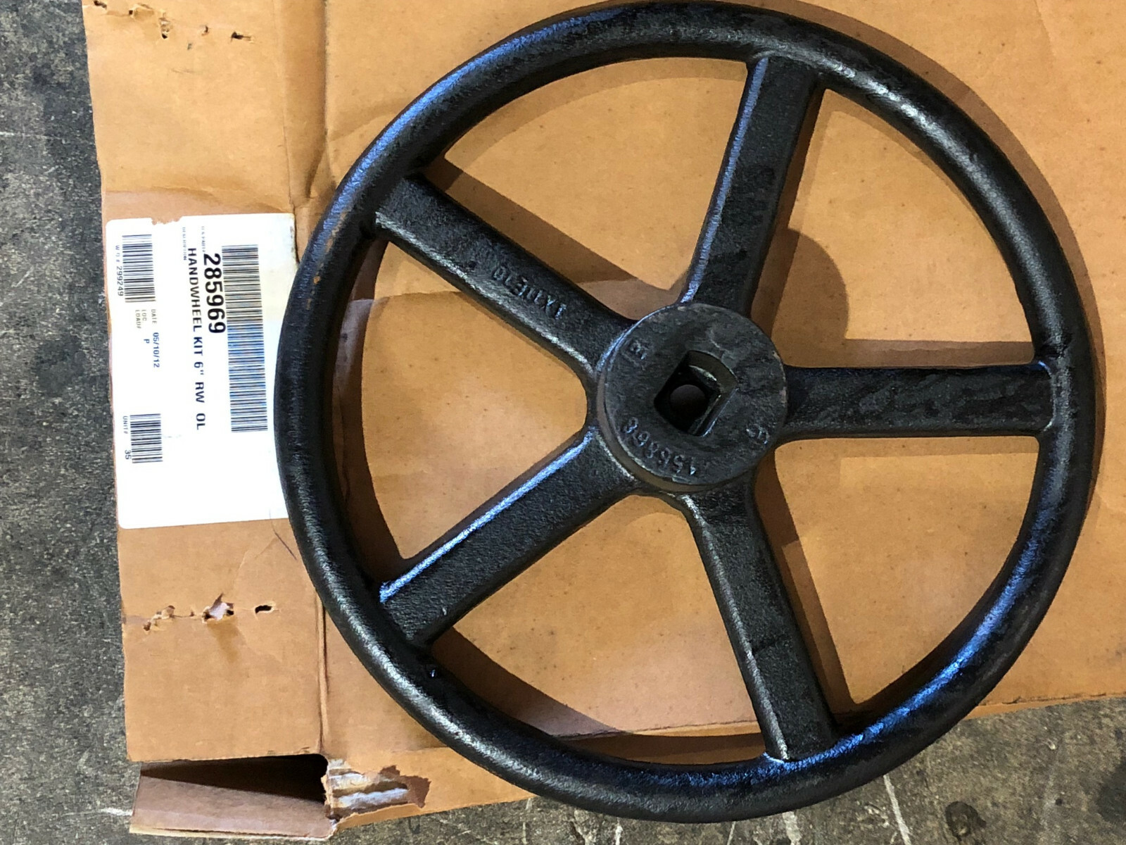 NEW VALVE CAST IRON HANDWHEEL 6″ RW OL PART NO. 285969 WHEEL HANDLE