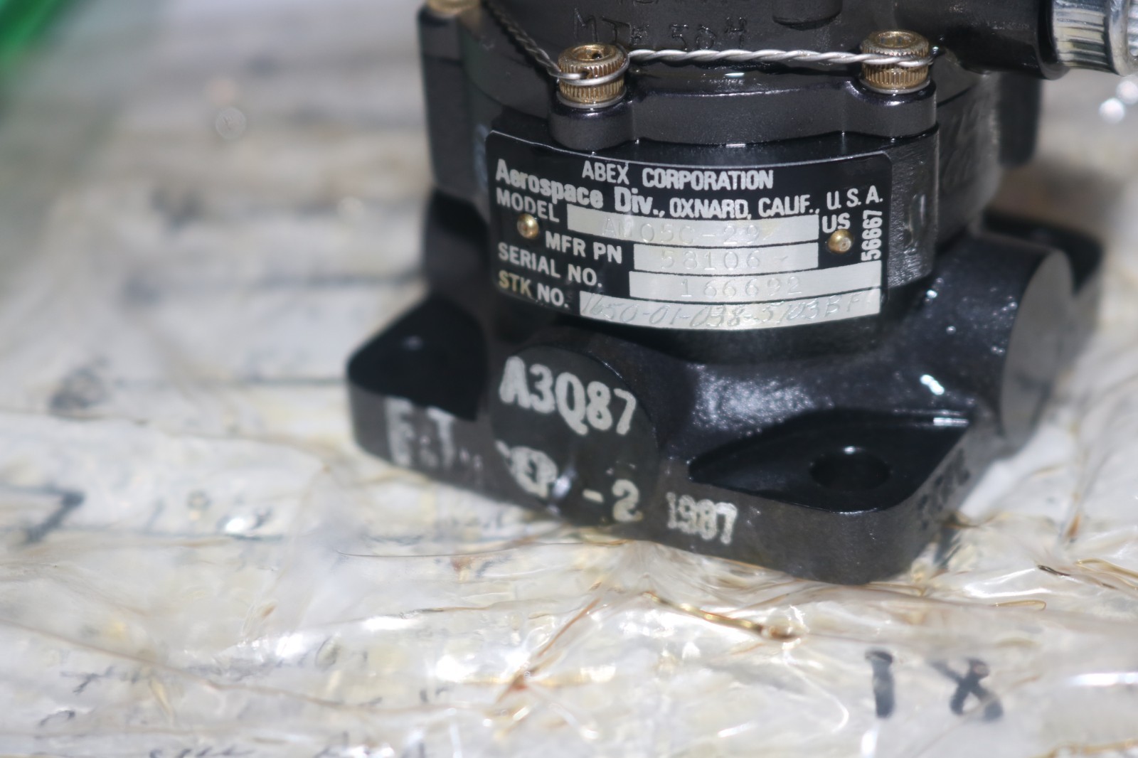 NOS ABEX Hydraulic motor pump AMO-5C-29A 3000 PSI Parker 58106 Aircraft