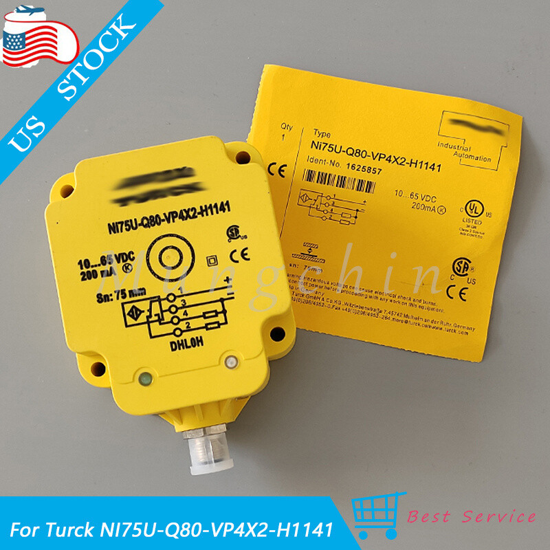 Inductive Proximity Sensor Switch 10-65VDC 75mm For Turck NI75U-Q80-VP4X2-H1141