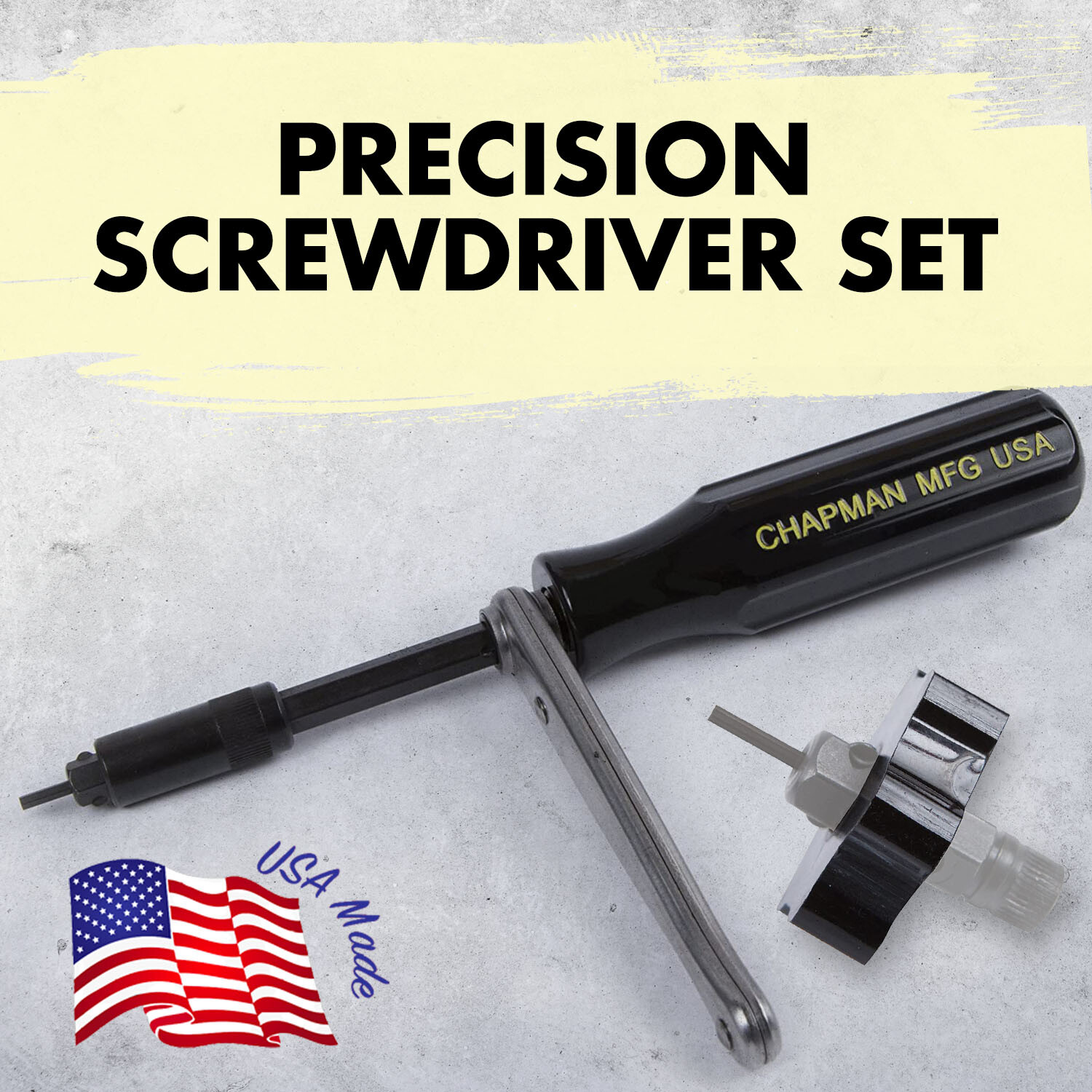 Chapman MFG #5573 SAE & Metric Allen Hex Screwdriver Set USA MADE