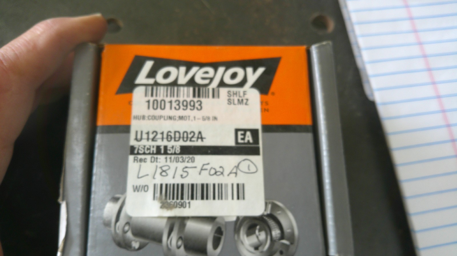 LOVEJOY 7SCH SPCR HUB 1-5/8 1/4 16 KW (New)