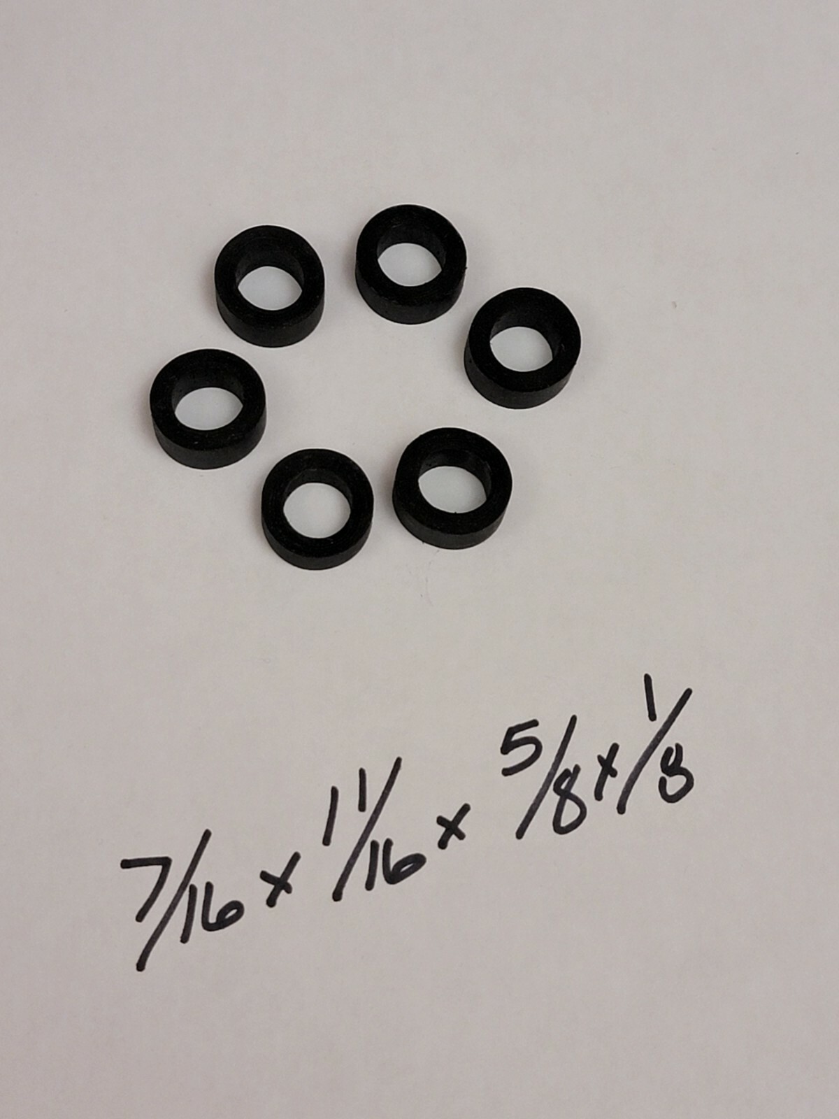 6 Steamer Rubber Washer Gasket Boiler Sight Gauge Seal 7/16×11/16×5/8×1/8 OD