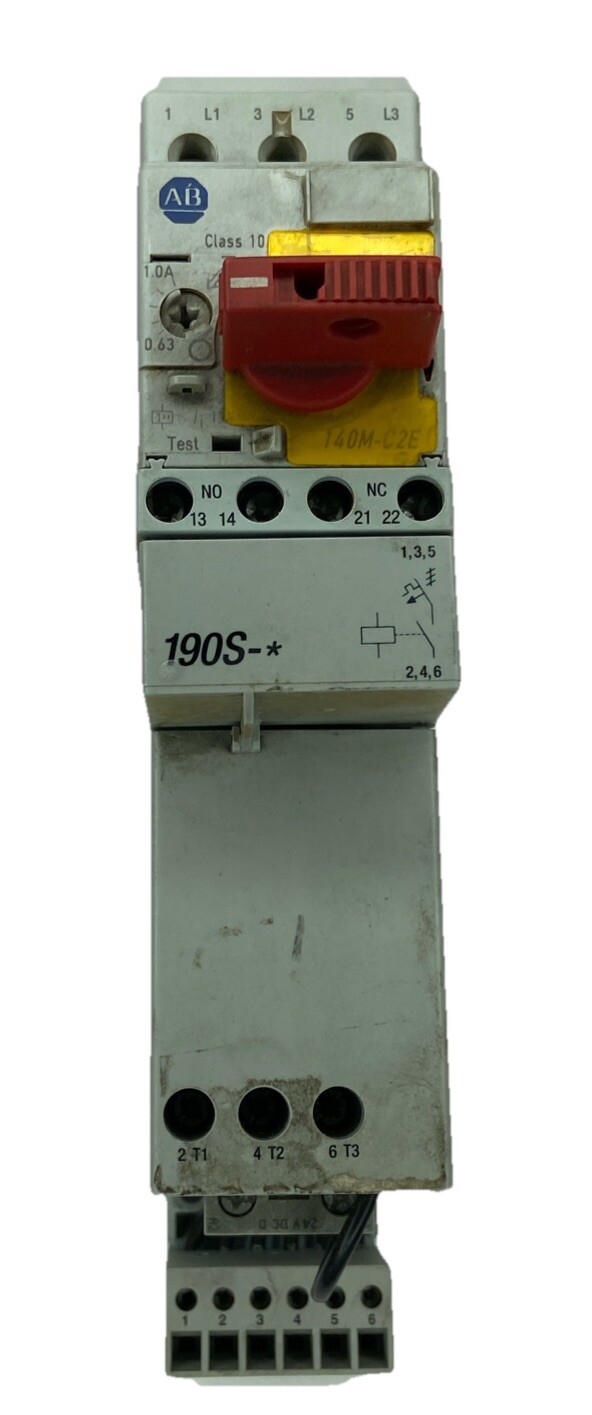 Used Allen Bradley Assembly 190S-ANDJ2-CB10C-KY, 140M-CE-B10, 100-C09D*10,138876