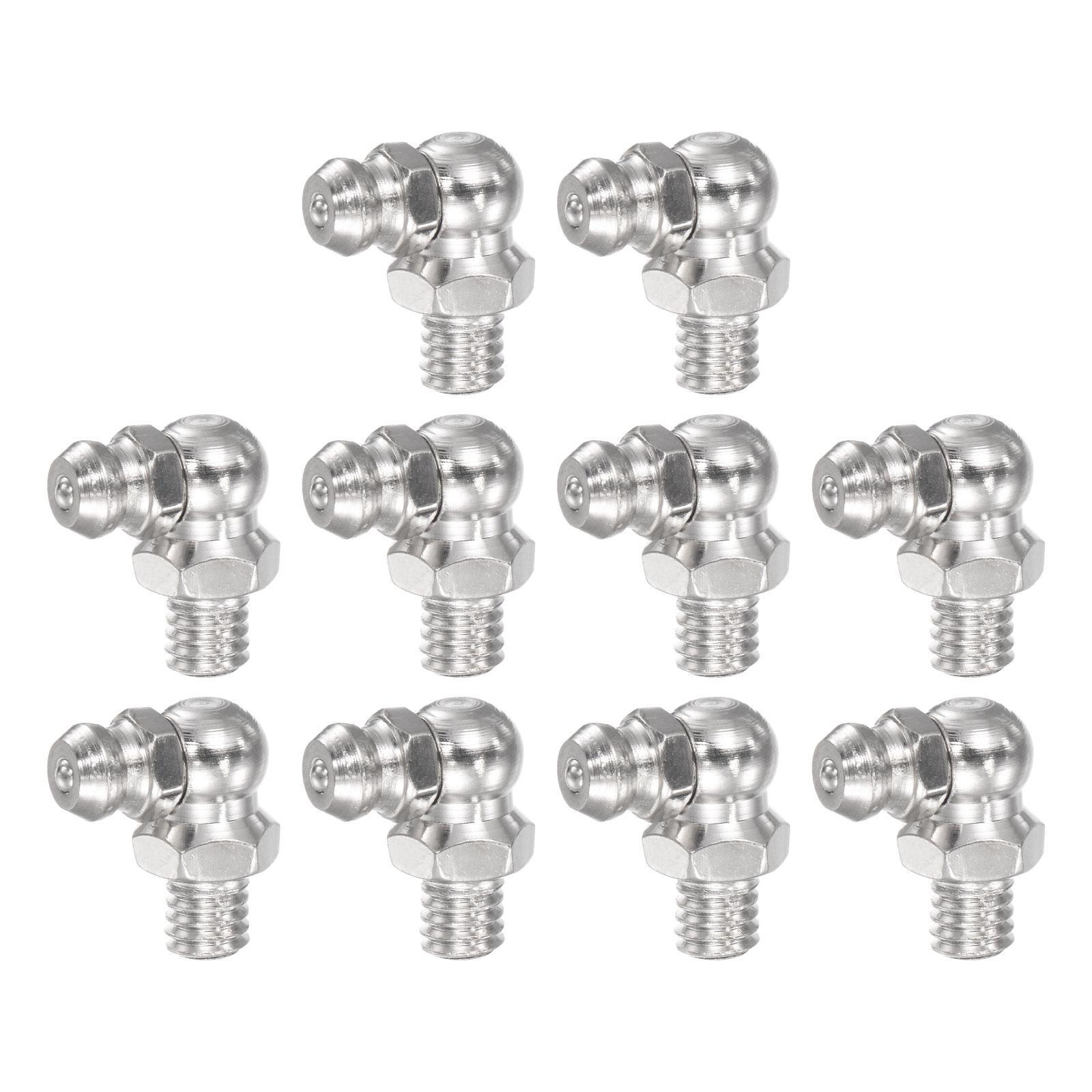 20pcs Nickel Plated Iron 90 Degree Hydraulic Grease Fitting M6 x 1mm Thread