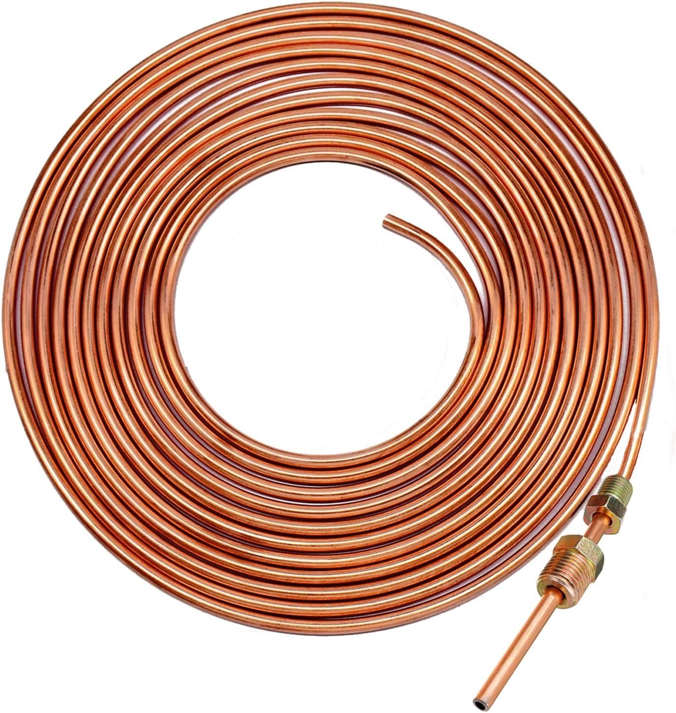 Upgraded 25 Ft 5/16″ Brake Line Tubing Kit, 2025 New Stainless Brake Silver