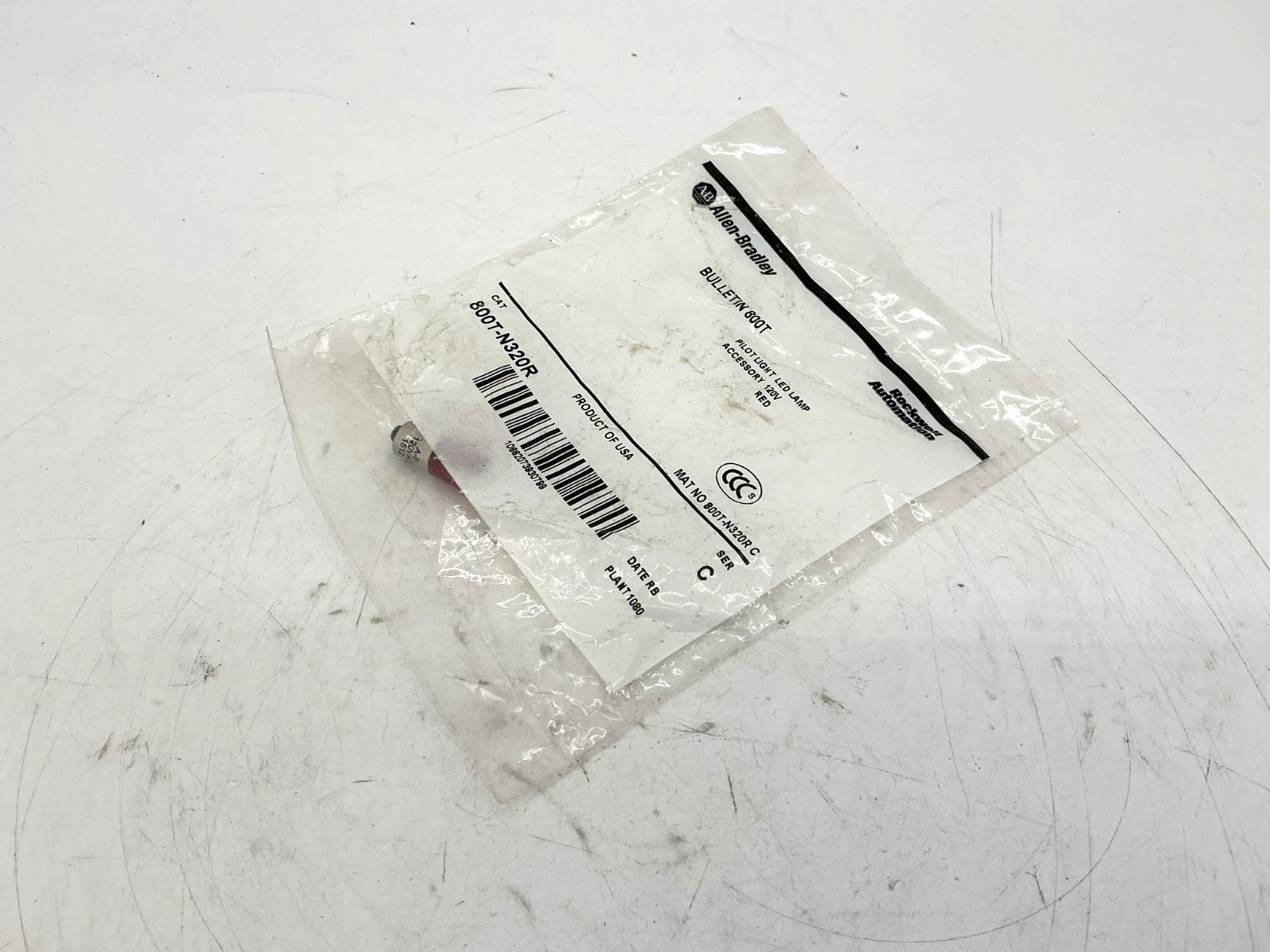 New Allen Bradley 800T-N320R Ser C Pilot Light Accessory LED Light Bulb 120V Red