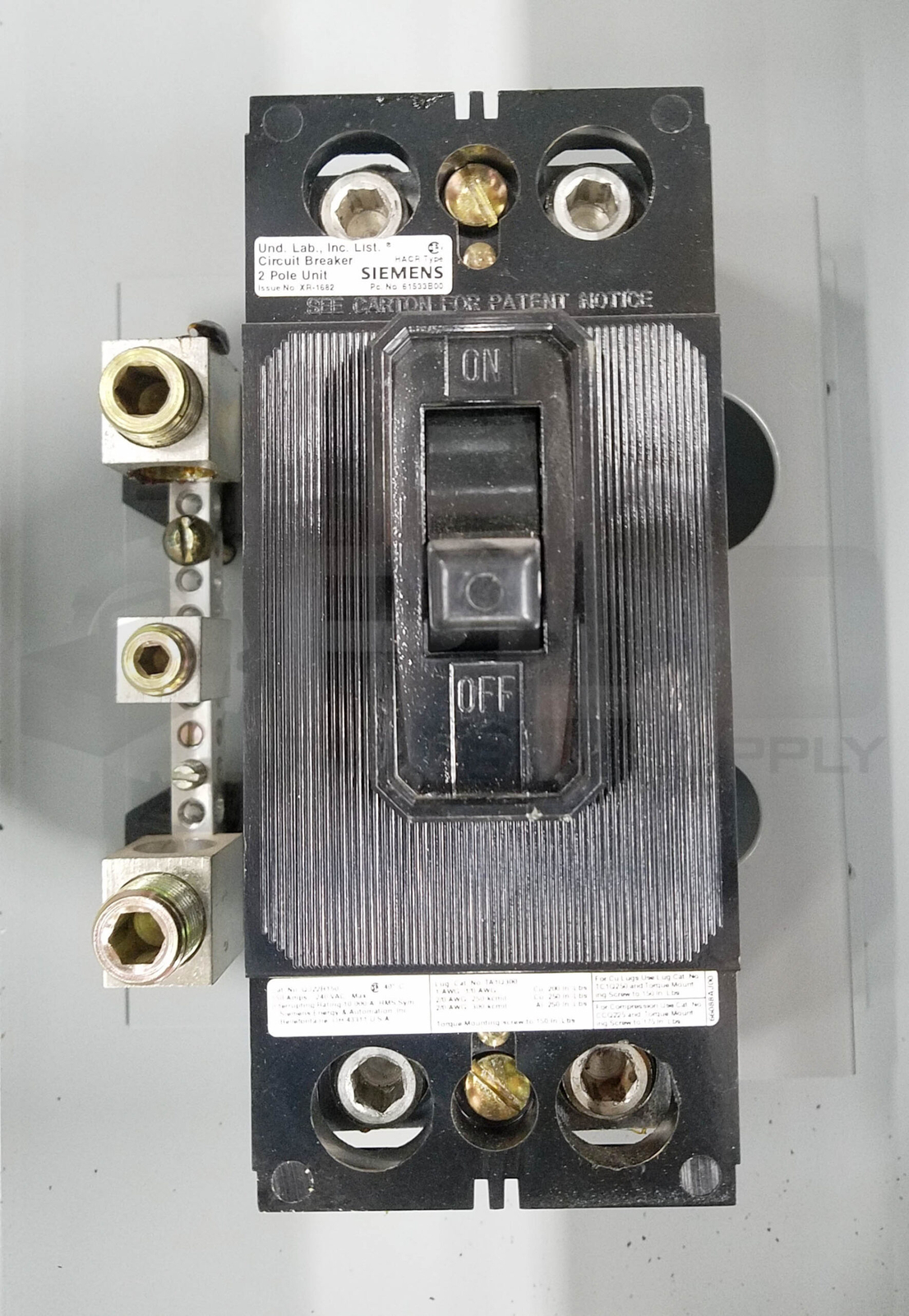 SIEMENS WB3225 /B TYPE 3R CIRCUIT BREAKER ENCLOSURE w/ QJ22B150 150AMP 2P