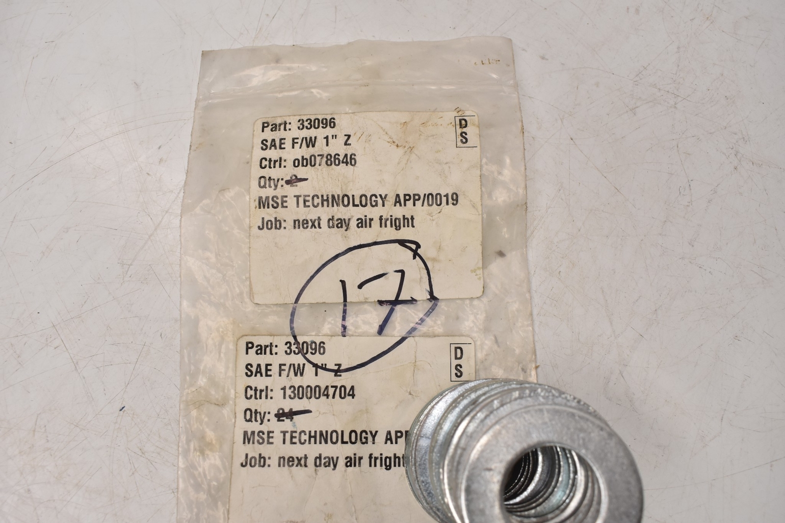 MSE General Purpose Flat Washer SAE F/W 1″ Z 33096 Lot of 17
