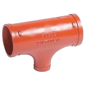 Victaulic FireLock Style 25 3″ X 3″ X 2″ Grooved Ductile Iron Tee 1000 Psi