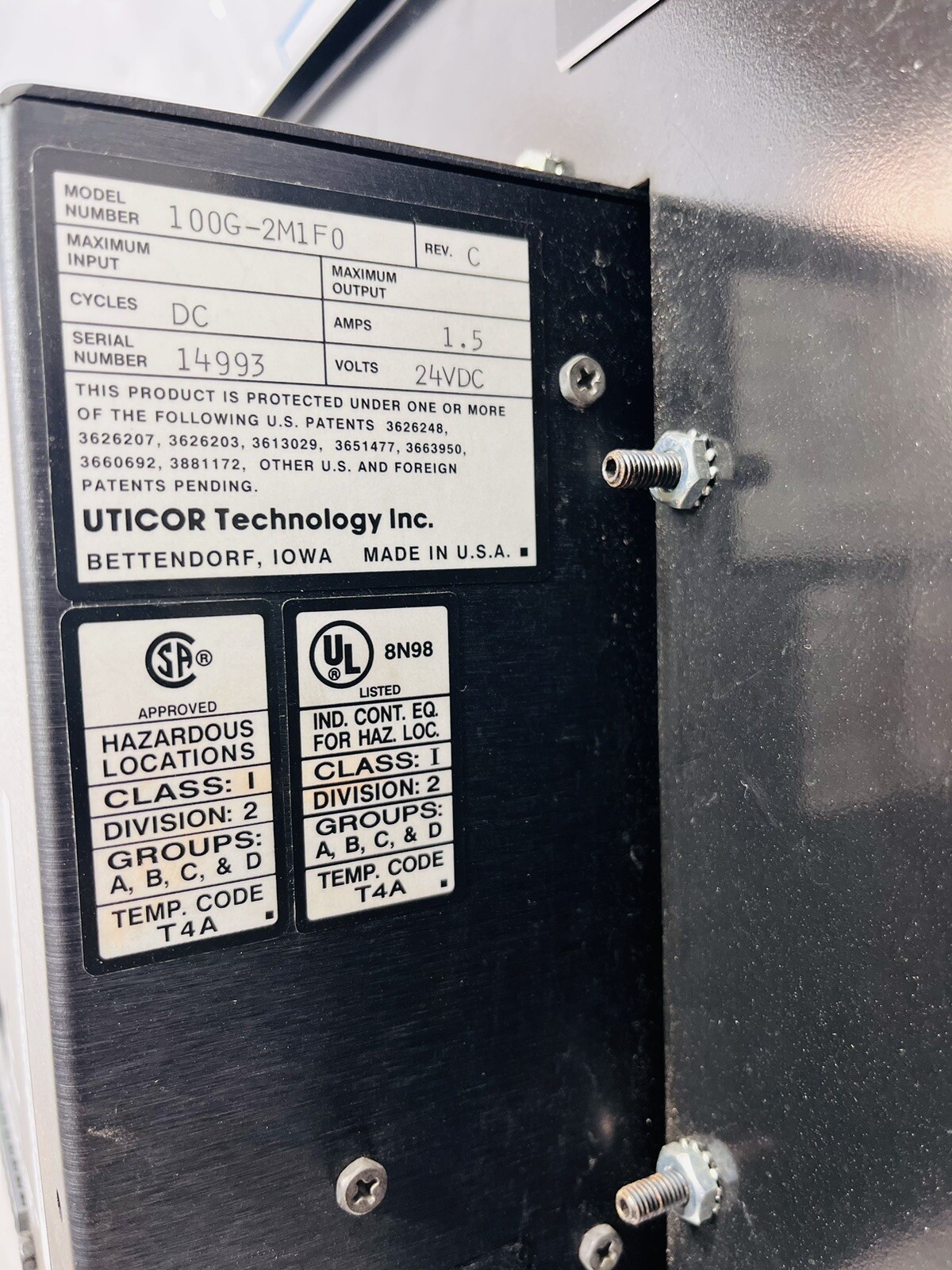 UTICOR 100G-2M1F0 / 100G2M1F0 Operator Panel Interface. Warranty✅💯