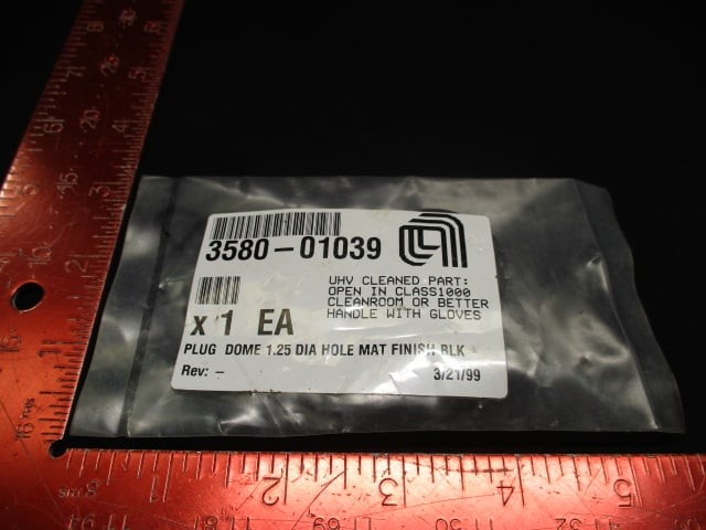 Applied Materials (AMAT) 3580-01039 PLUG DOME 1.25 DIAMETER HOLE MATERIAL FINISH