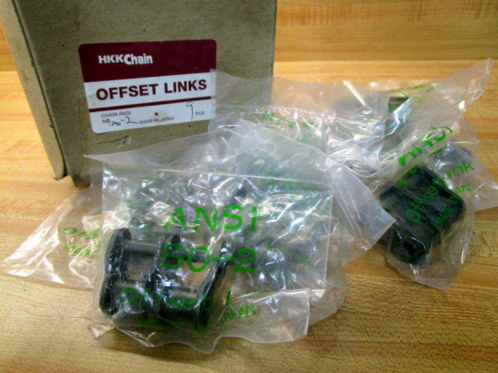HKK Chain 60-2 Chain Links ANSI 60-2 Offset Links/Double Row (Pack of 9)