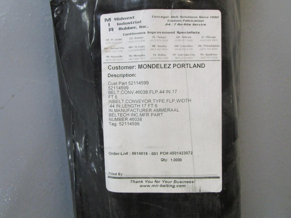 Midwest Industrial Rubber 46038 Conveyor Belt 211″