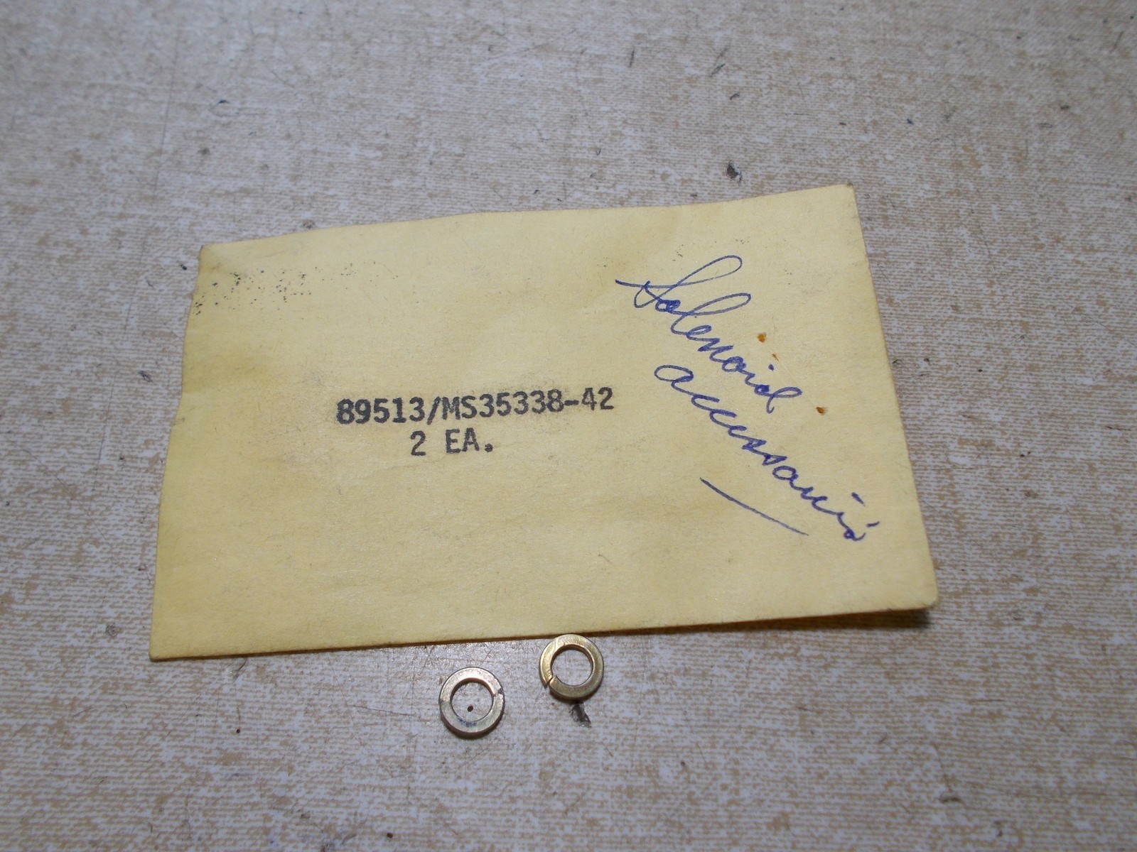 NEW Spray Gun Solenoid Accessories, Lot of 2 Washers 89513/MS35338-42