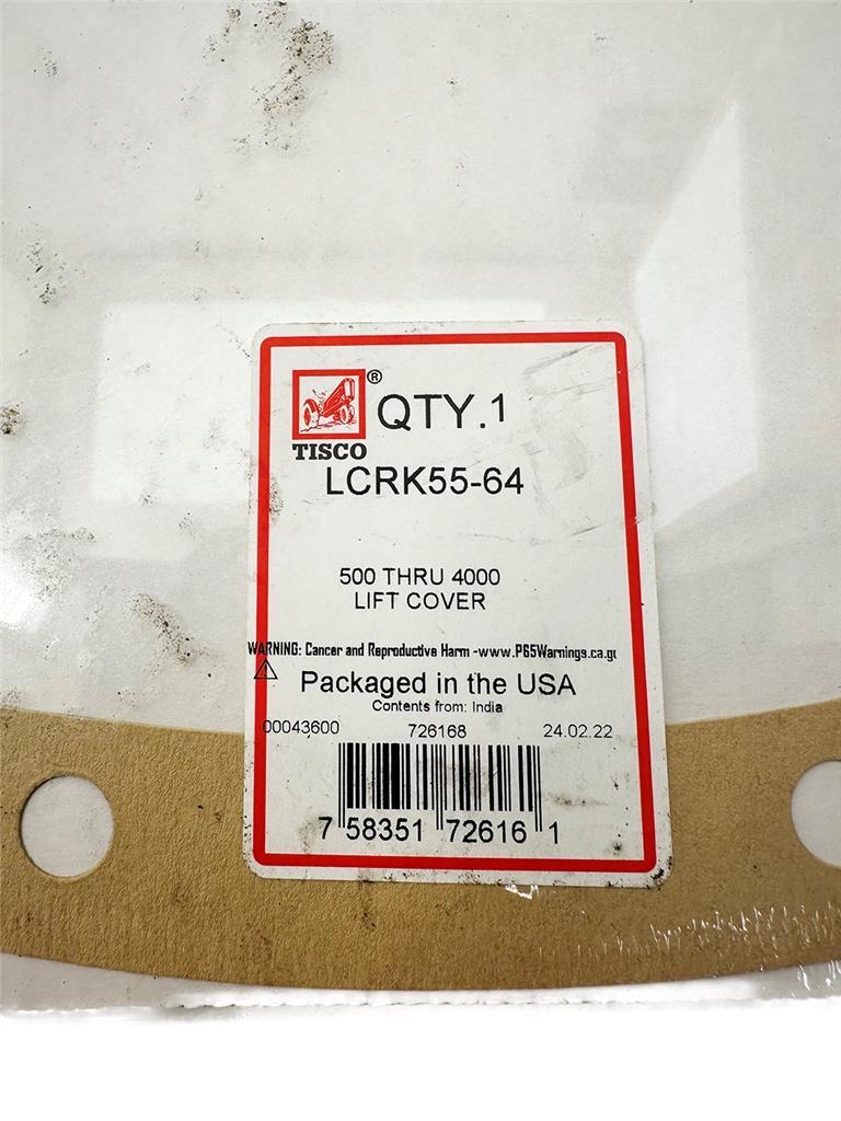 Tisco LCRK55-64 500 Thru 4000 Lift Cover NEW FREE FAST SHIP