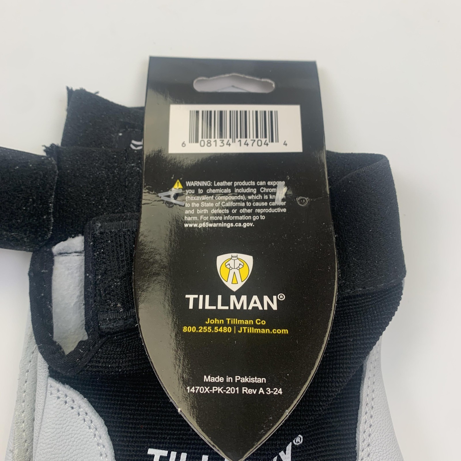 Tillman TrueFit 1470XL Top Grain Goatskin Work Gloves X-Large Gray Black Safety