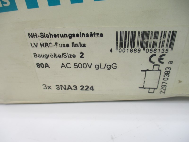SIEMENS 3NA3224 500V 80A (PKG OF 3) NSMP