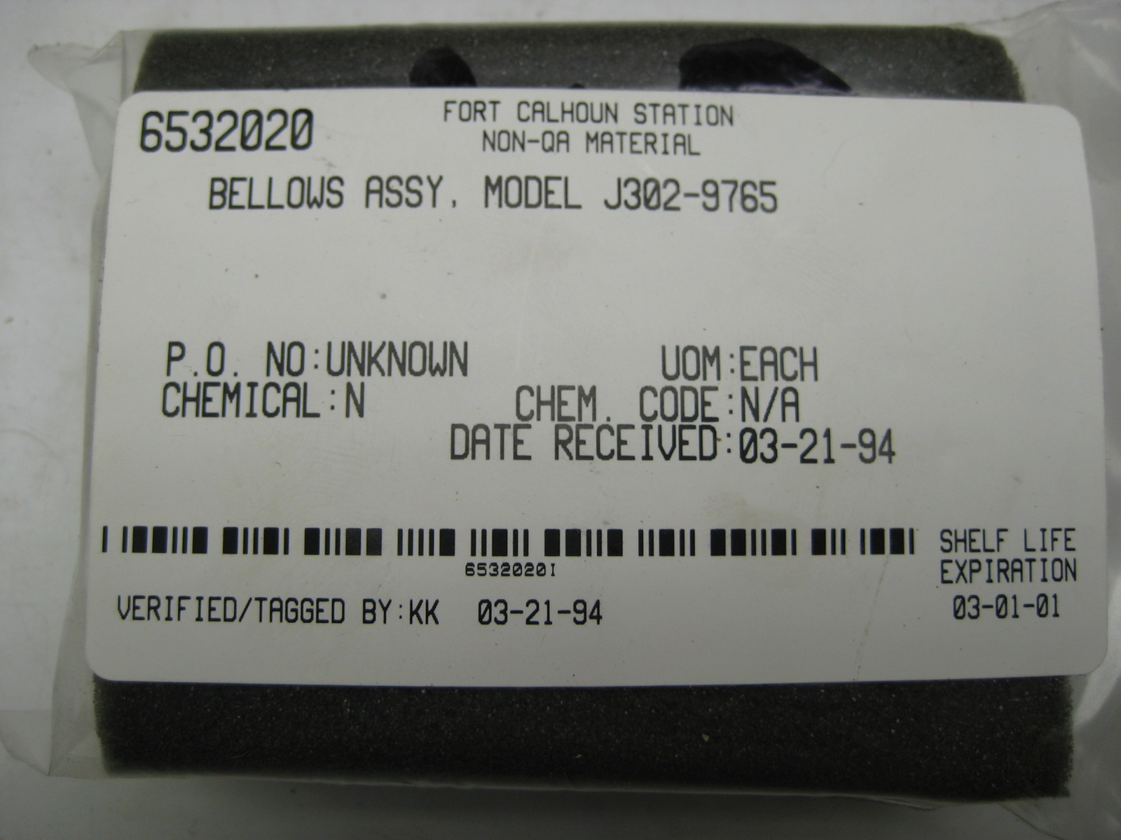 BELLOWS J302-9765 NSMP