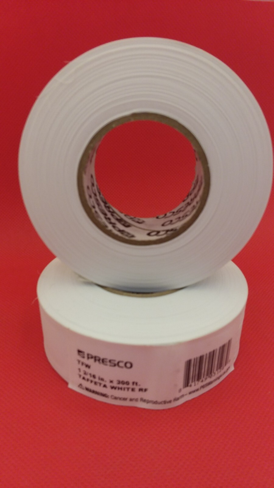 PRESCO TFW FLAGGING TAPE WHITE 1-3/16X300′ UT-800 LOT OF 2 NNB