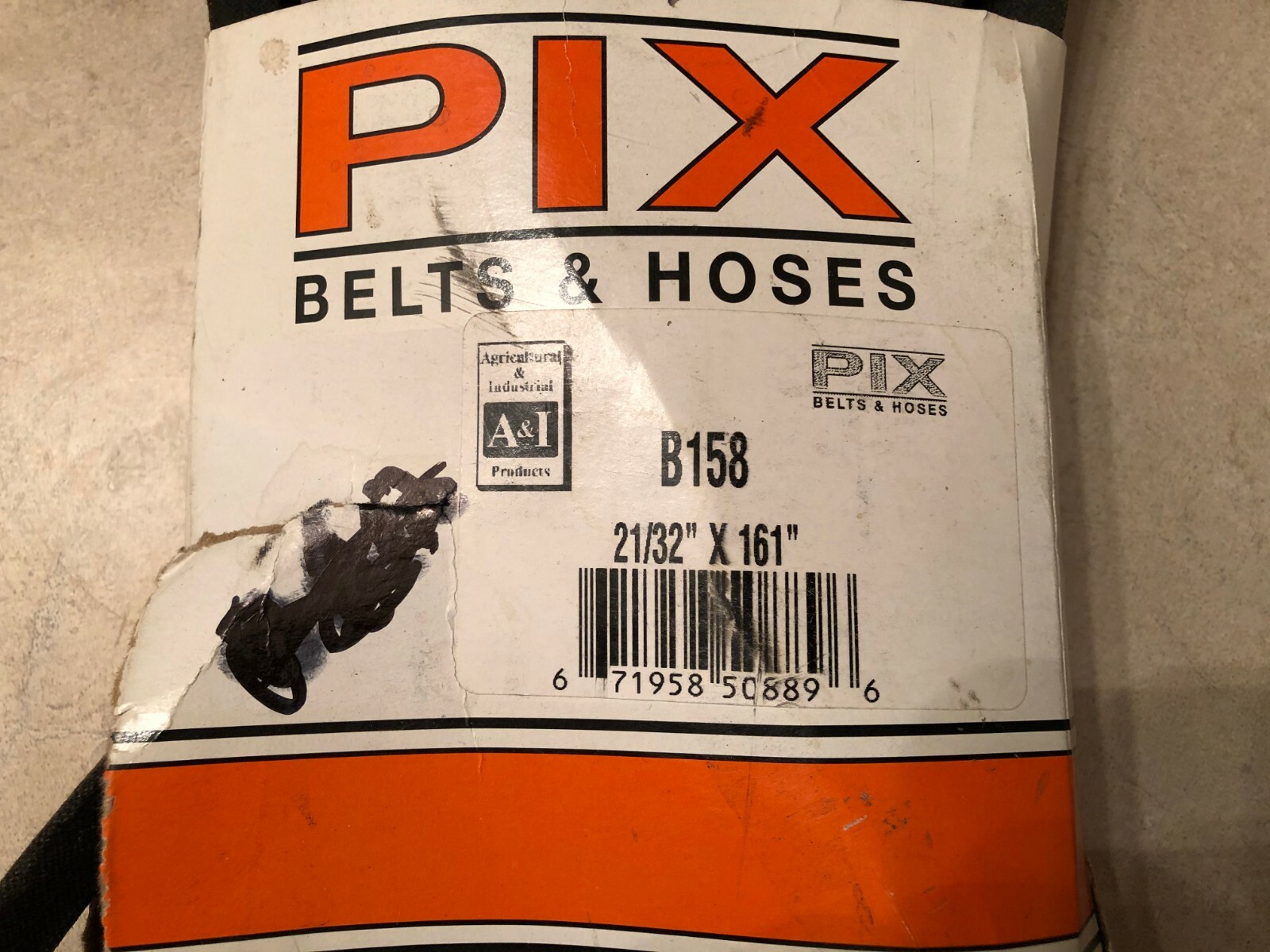 PIX B158 Classical V Belt 21/32″ X 161″