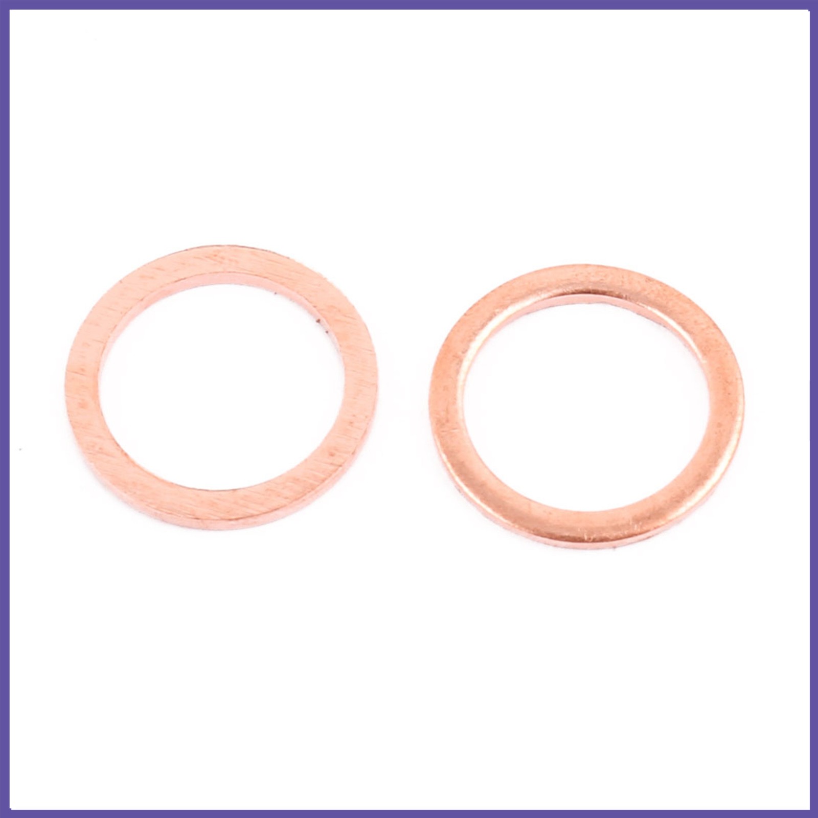 10pcs 16 mm x 12 mm x 1 mm Flat Ring Copper Crush Washer Sealing Gasket Fastener