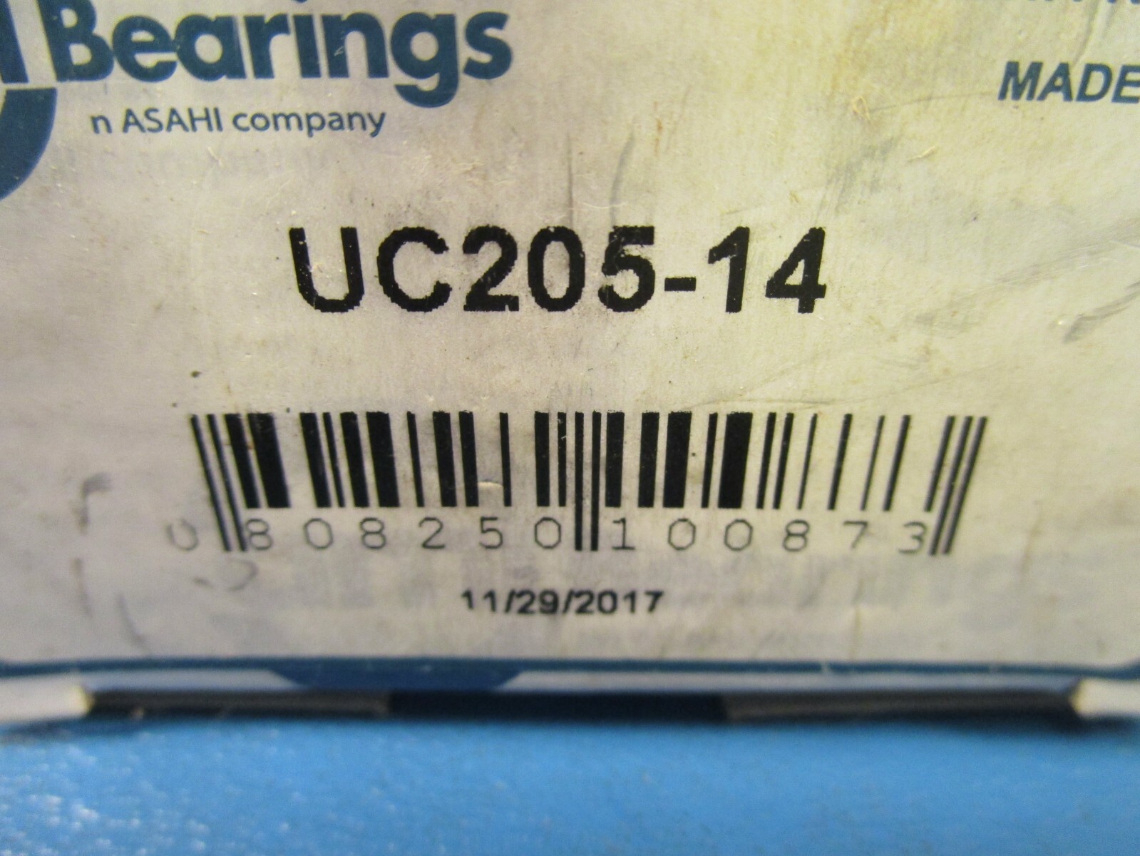 AMI, ASAHI UC205-14 Ball Bearing Insert, Setscrew Locking Collar, Double Sealed