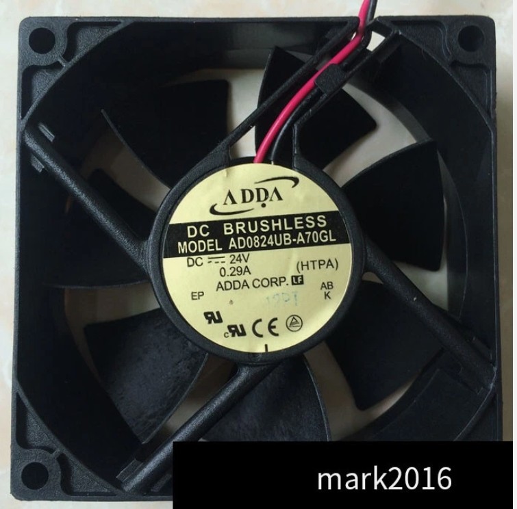 ADDA AD0824UB-A70GL 8025 DC24V 0.29A 2 wire instrument fan converter fan