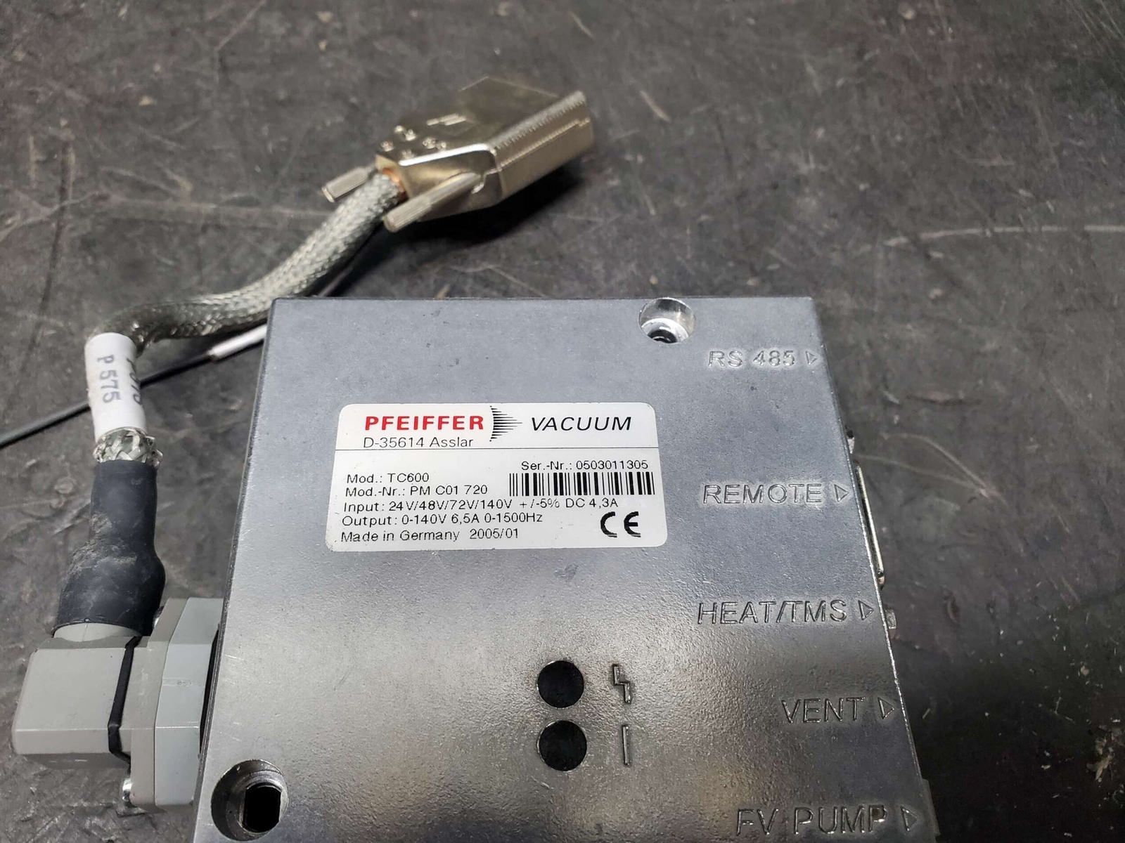 Pfeiffer Vacuum D-3514 Asslar Controller TC 600 PM C01 720