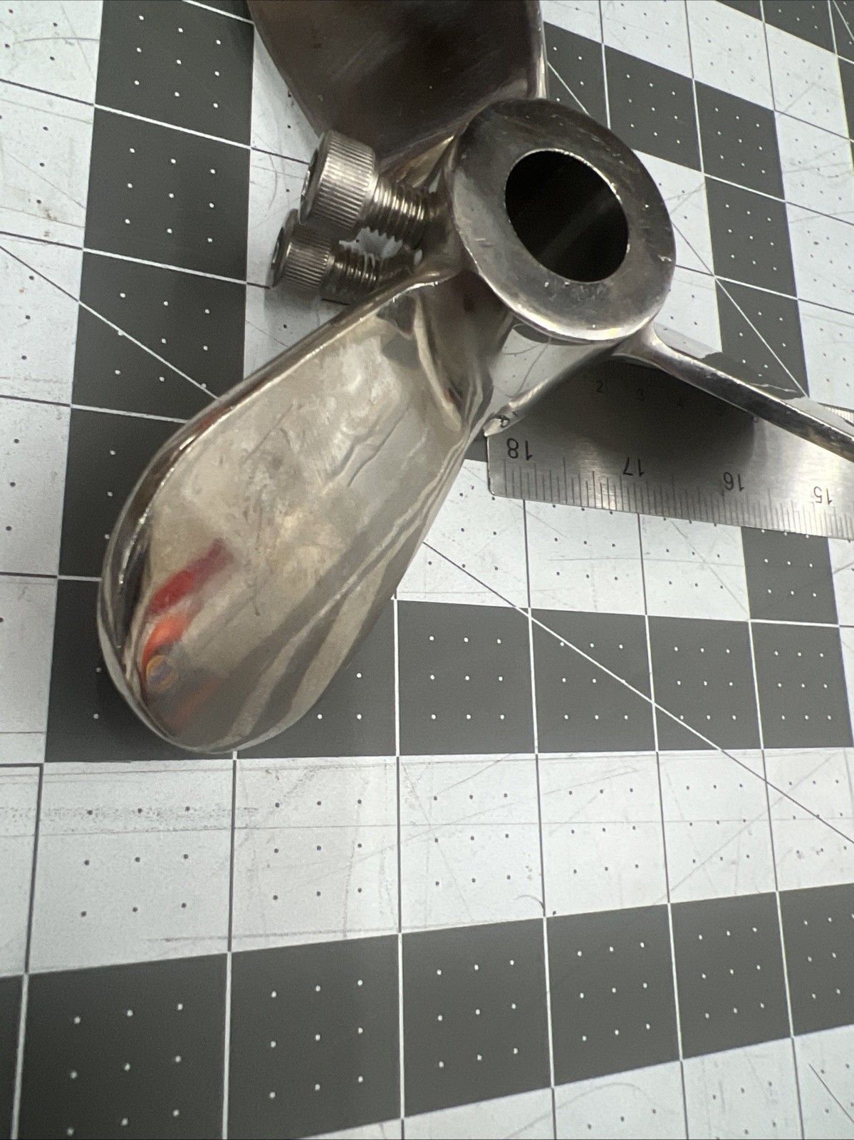 Stainless Steel Mixing Agitator Propeller 20mm Shaft Bore 175mm Diameter 3 Blade