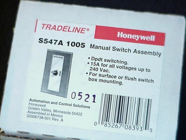Honeywell S547A1005 DPDT MANUAL SWITCH NEW IN BOX