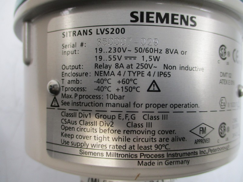 SIEMENS 7ML5720-1AB11-0AA0 LVS200 19-230V 8A NSMP