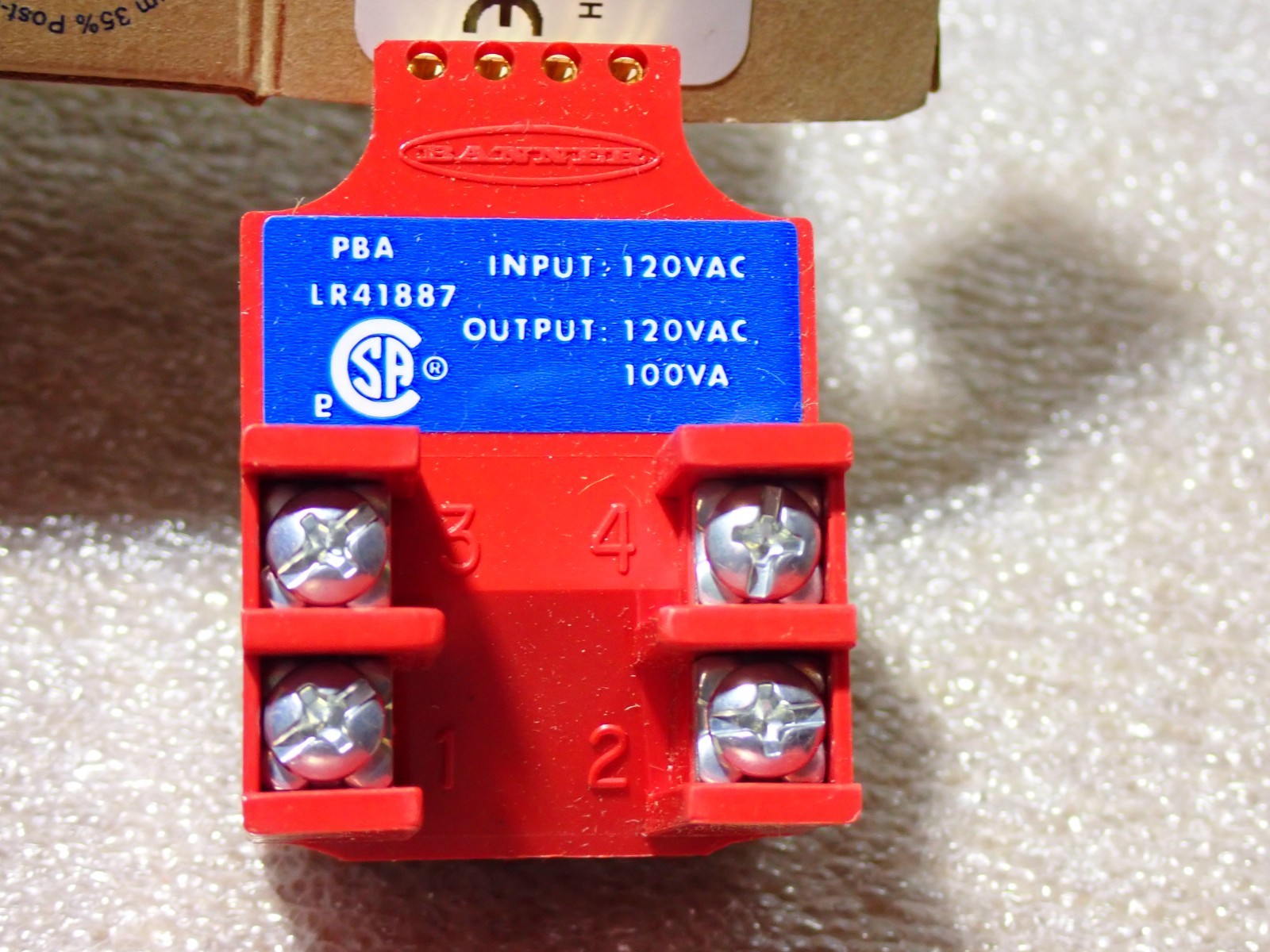 BANNER ENGINEERING PBA 16384 120VAC POWER BLOCK NEW
